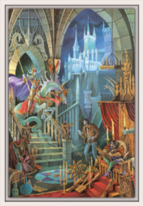 Cadre blanc de la toile Appel d'Atout de Florence Magnin au format L (A2)