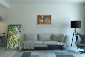 Rêve de Dragon Format L (A2) avec cadre chêne