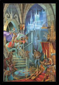 Cadre noir de la toile Appel d'Atout de Florence Magnin au format L (A2)