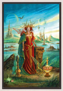 Cadre argent de la toile Morgane de Florence Magnin au format L (A2)
