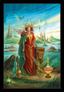 Cadre noir de la toile Morgane de Florence Magnin au format L (A2)