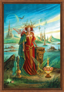 Cadre noix de la toile Morgane de Florence Magnin au format L (A2)