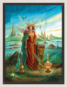 Cadre argent de la toile Morgane de Florence Magnin au format M (A3)
