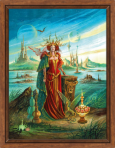 Cadre noix de la toile Morgane de Florence Magnin au format M (A3)