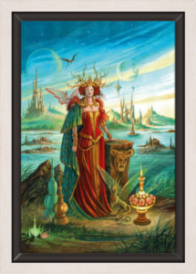 Cadre argent de la toile Morgane de Florence Magnin au format S (A4)