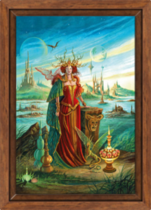 Cadre noix de la toile Morgane de Florence Magnin au format S (A4)
