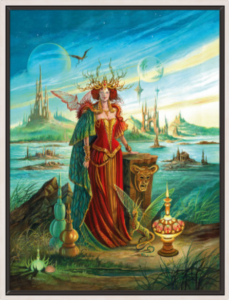 Cadre argent de la toile Morgane de Florence Magnin au format XL (A1)