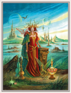 Cadre blanc de la toile Morgane de Florence Magnin au format XL (A1)