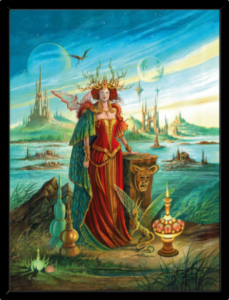 Cadre noir de la toile Morgane de Florence Magnin au format XL (A1)