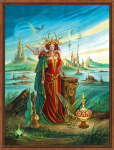 Cadre noix de la toile Morgane de Florence Magnin au format XL (A1)