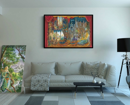 Magnin- Reve de dragon-XXL-noir Rêve de Dragon Format XXL (A0) avec cadre noir