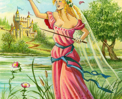 Toile La Reine de Bâtons de Florence Magnin