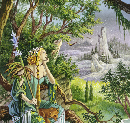 Toile La Dame Verte de Florence Magnin