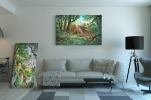 Toile La Clairière de Florence Magnin au format XXL (A0) sans cadre