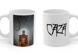 Caza Mug Caverne Deux cotes Les deux faces du mug Cavernes d'Acier de Philippe Caza