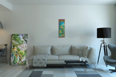L'hIver, reproduction sur toile tirée de la série Les quatre saisons de Florence Magnin, en format M (60x20 cm) sans cadre