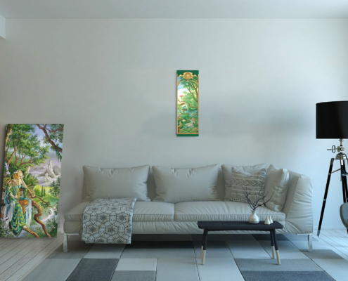 L'Eté, reproduction sur toile tirée de la série Enfance de Florence Magnin, en format M (60x20 cm) sans cadre