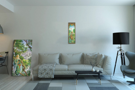 Le printemps, reproduction sur toile tirée de la série Les quatre saisons de Florence Magnin, en format M (60x20 cm) sans cadre