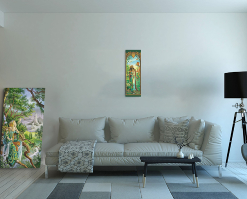 L'Eté, reproduction sur toile tirée de la série Les quatre saisons de Florence Magnin, en format M (60x20 cm) sans cadre