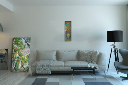L'Automne, reproduction sur toile tirée de la série Les quatre saisons de Florence Magnin, en format M (60x20 cm) sans cadre