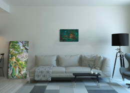 Beltane nocturne, une reproduction sur toile de Florence Magnin, en format L