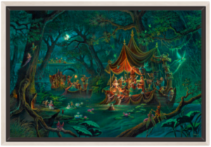 Toile Beltane Nocturne de Florence Magnin en format L avec cadre argenté