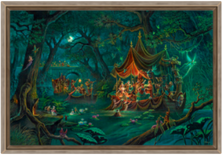 Toile Beltane Nocturne de Florence Magnin en format L avec cadre chêne