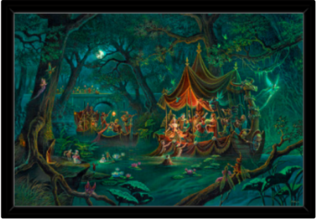 Toile Beltane Nocturne de Florence Magnin en format L avec cadre noir