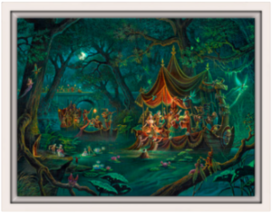 Toile Beltane Nocturne de Florence Magnin en format M avec cadre blanc