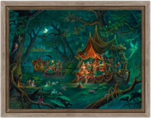 Toile Beltane Nocturne de Florence Magnin en format M avec cadre chêne