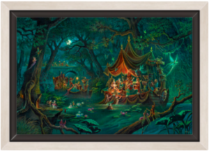 Toile Beltane Nocturne de Florence Magnin en format S avec cadre argenté