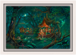 Toile Beltane Nocturne de Florence Magnin en format S avec cadre blanc