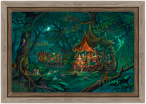 Toile Beltane Nocturne de Florence Magnin en format S avec cadre chêne