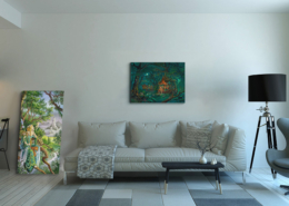 Beltane nocturne, une reproduction sur toile de Florence Magnin, en format XL