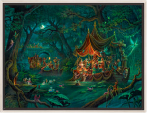 Toile Beltane Nocturne de Florence Magnin en format XL avec cadre argenté