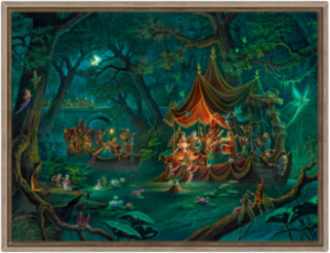 Toile Beltane Nocturne de Florence Magnin en format XL avec cadre chêne