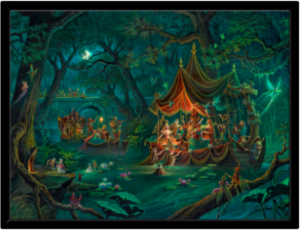 Toile Beltane Nocturne de Florence Magnin en format XL avec cadre noir