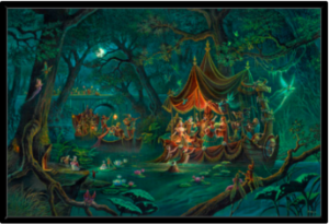 Toile Beltane Nocturne de Florence Magnin en format XXL avec cadre noir
