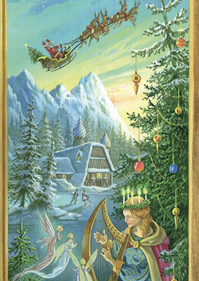 L'Hiver, toile extraite du quadriptyque L'Enfance de Florence Magnin