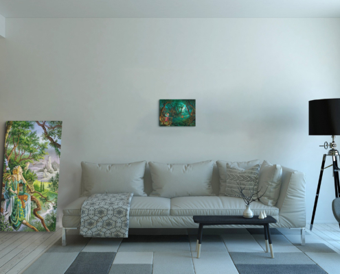 Fin de Fête, reproduction sur toile de Florence Magnin, en format M sans cadre
