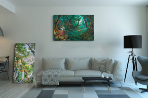 Fin de Fête, reproduction sur toile de Florence Magnin, en format XXL sans cadre