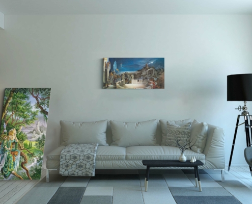 Ambre, reproduction sur toile de Florence Magnin, en format L panoramique sans cadre