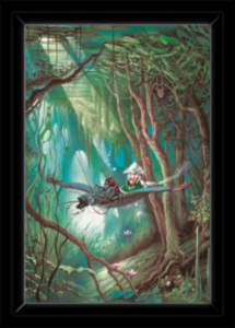 Toile La Promenade de Florence Magnin en format S (A4) avec cadre noir