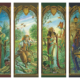 Les quatre toiles de la série Les quatre saisons de Florence Magnin