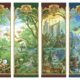 Les quatre toiles de la série Enfance de Florence Magnin