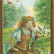 Quatre saisons-B-printemps Le Printemps, toile extraite du quadriptyque Les Quatre Saisons de Florence Magnin