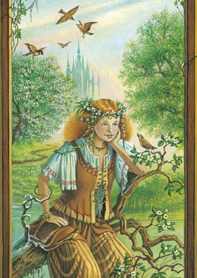 Le Printemps, toile extraite du quadriptyque Les Quatre Saisons de Florence Magnin