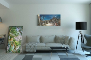 Ambre, reproduction sur toile de Florence Magnin, en format XL panoramique sans cadre