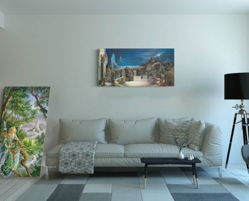 Ambre, reproduction sur toile de Florence Magnin, en format XL panoramique sans cadre