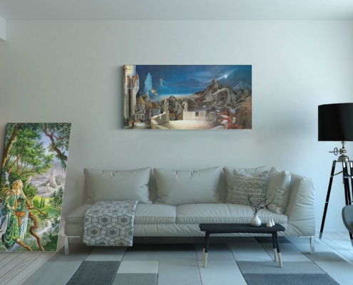 Ambre, reproduction sur toile de Florence Magnin, en format XXL panoramique sans cadre